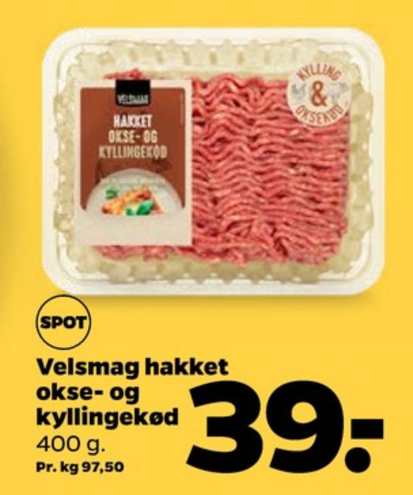 Velsmag, Hakket okse & kylling 8-12%