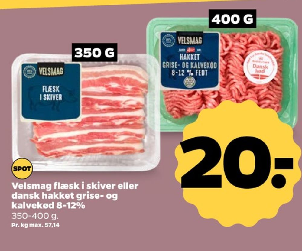 Velsmag, Flæsk i skiver
