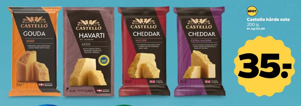 Castello, Cheddar Ekstra lagret
