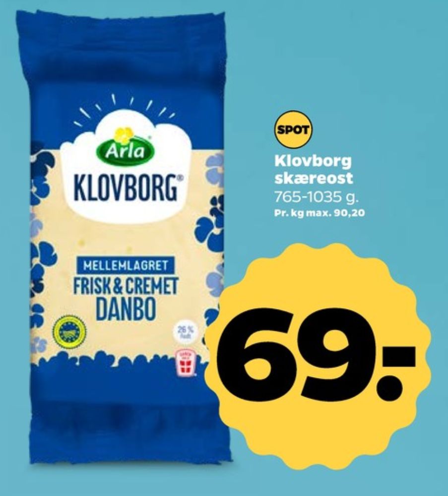 Klovborg, Skæreost Danbo Mellemlagret