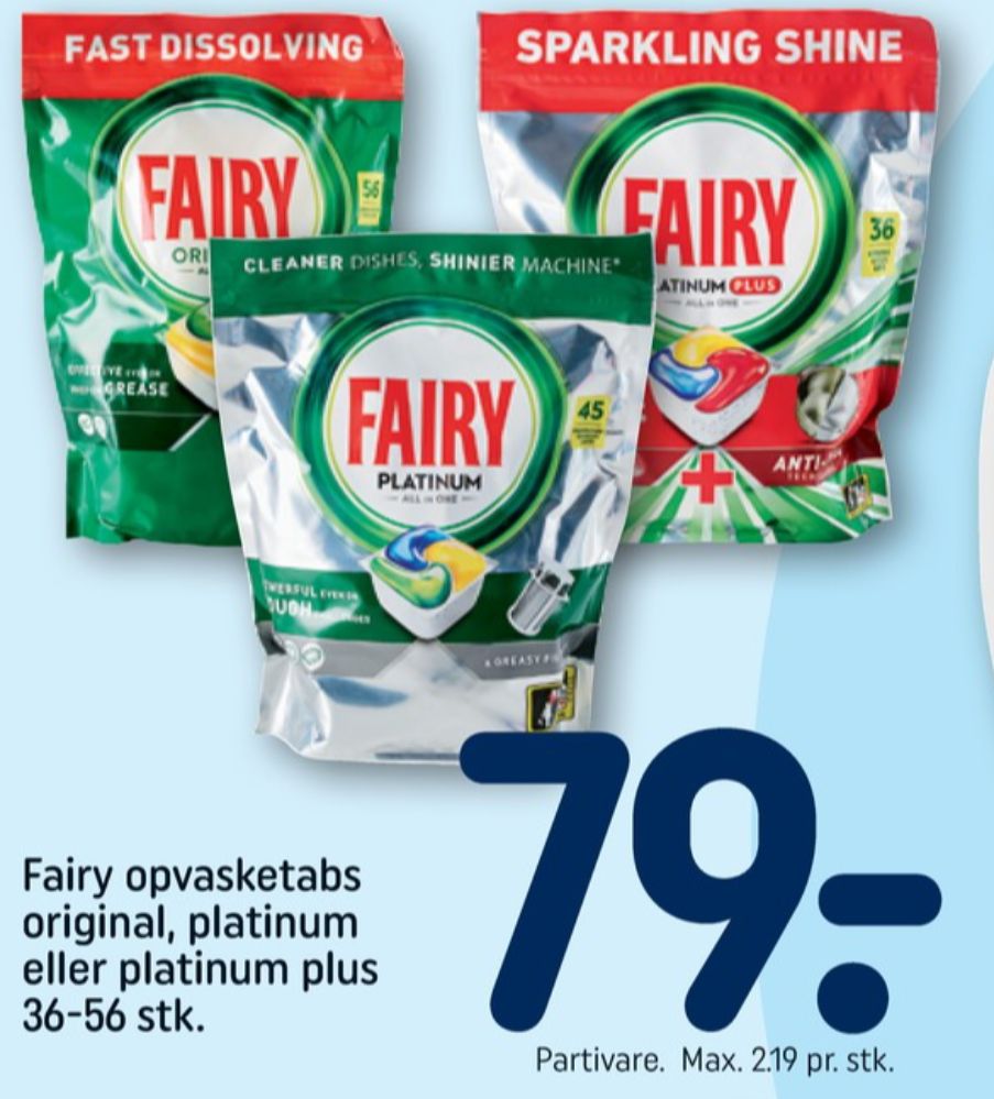 Fairy, Maskinopvask-tabs