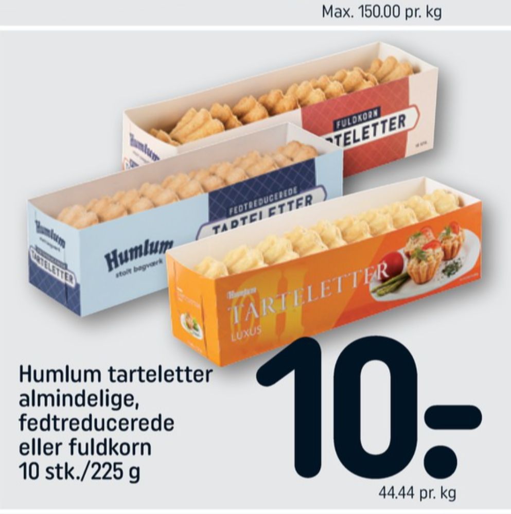 Humlum, Tarteletter Fedtreducerede