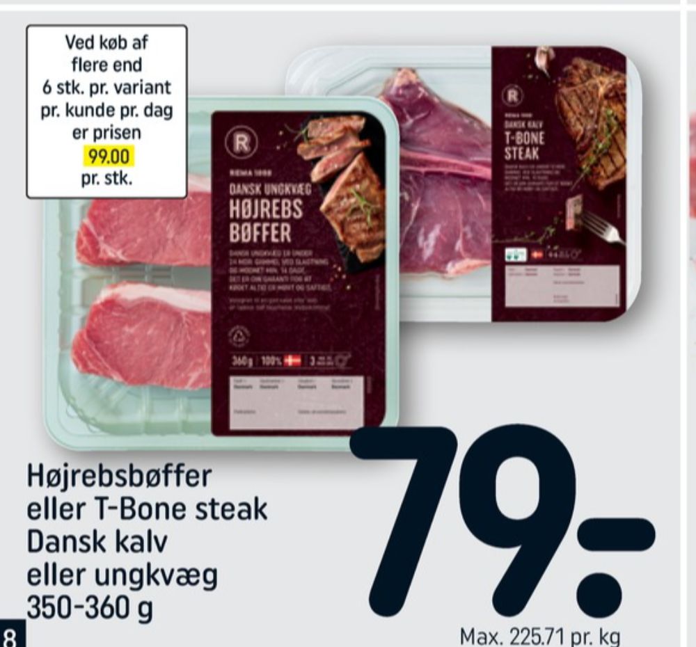 Rema 1000, T-bone steak