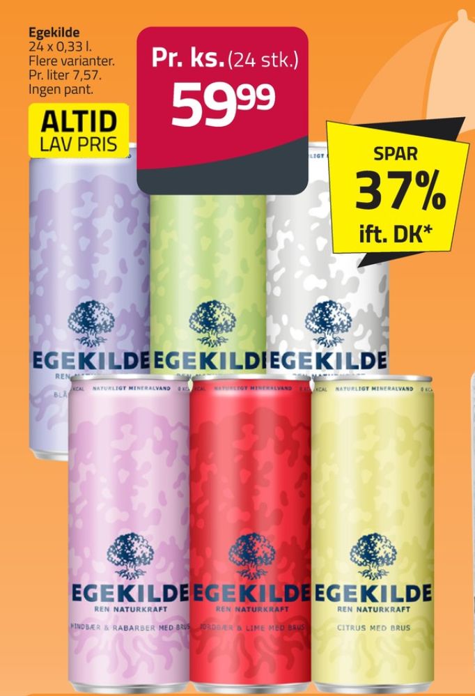 Egekilde Hyldeblomst-Lime, Mineralvand med brus, hyldeblomst og lime