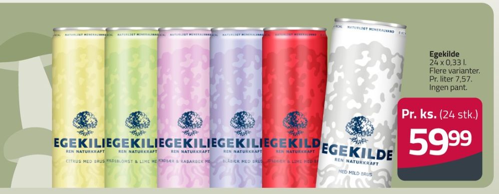 Egekilde Hyldeblomst-Lime, Mineralvand med brus, hyldeblomst og lime
