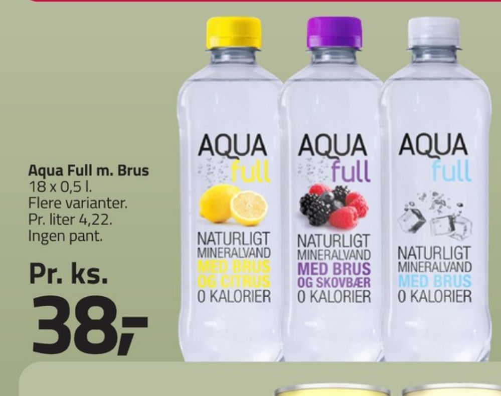 Aqua Full, Mineralvand med brus og skovbær 18 ik.