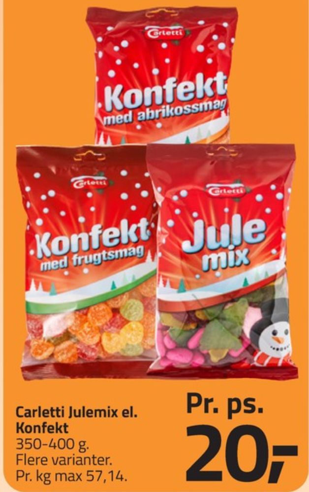 Carletti Konfekt, Slikpose Abrikos