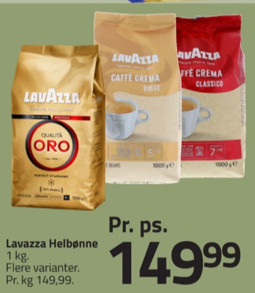 LavAzza Caffe Crema Dolce, Kaffebønner