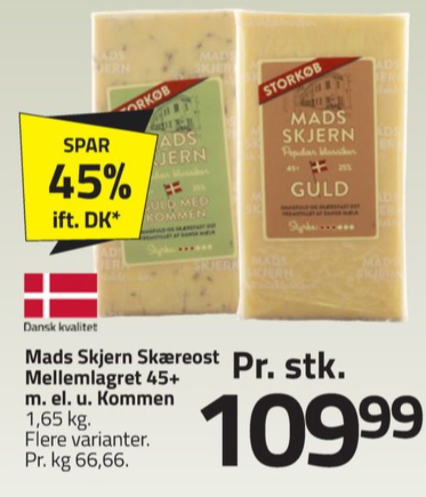 Mads Skjern, Skæreost 45+ Guld Kommen
