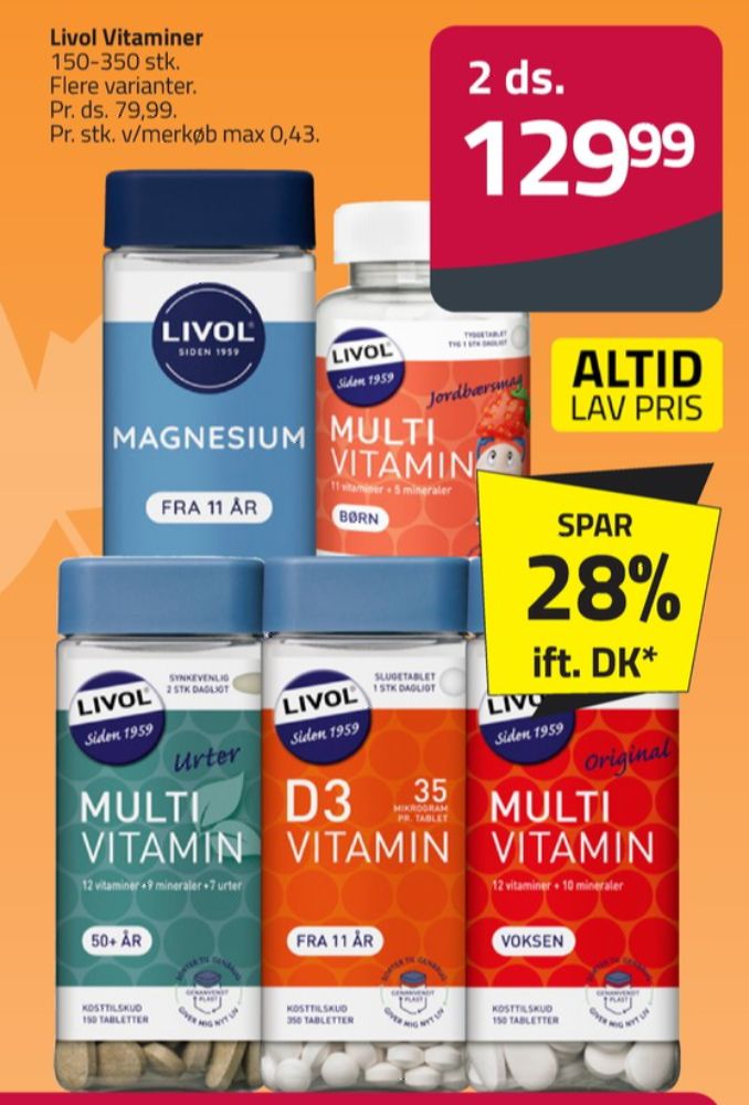 Livol Multi, Vitaminer