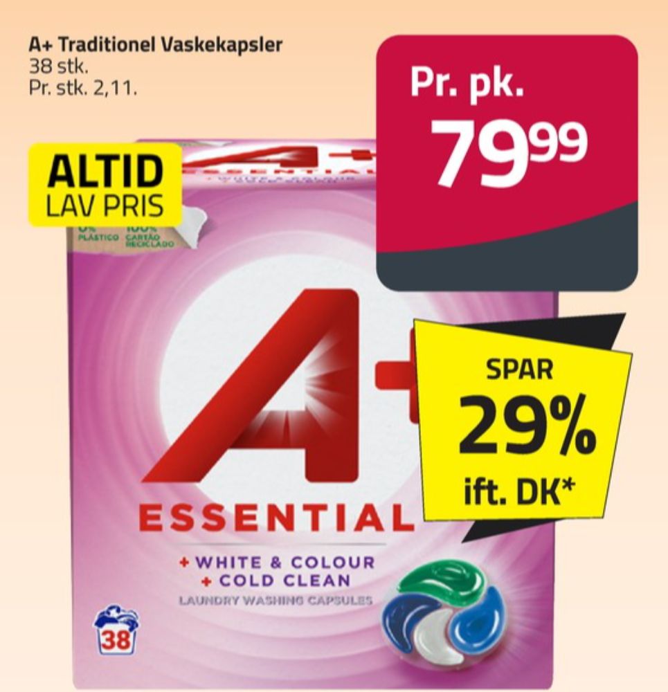 A+, Vaskemiddel-tabs