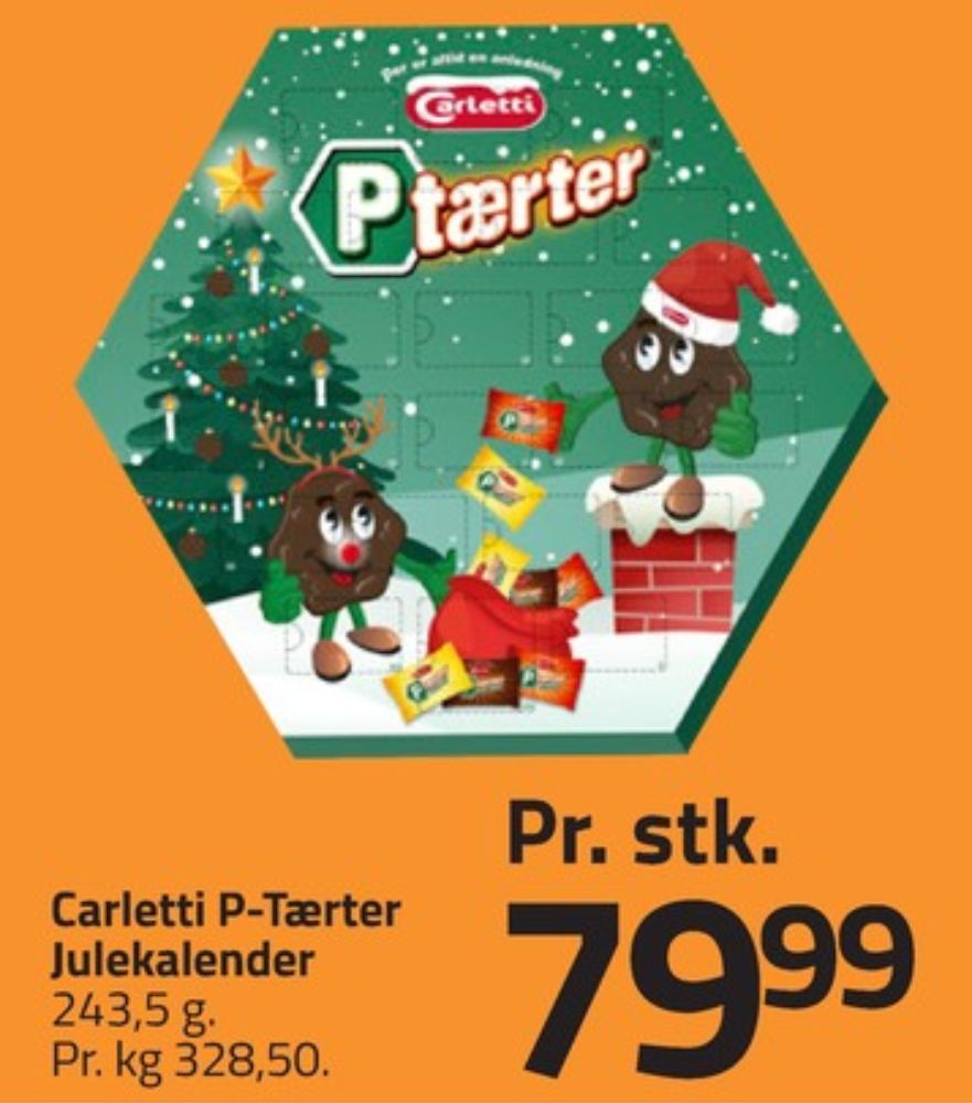 Carletti P-Tærter, Julekalender