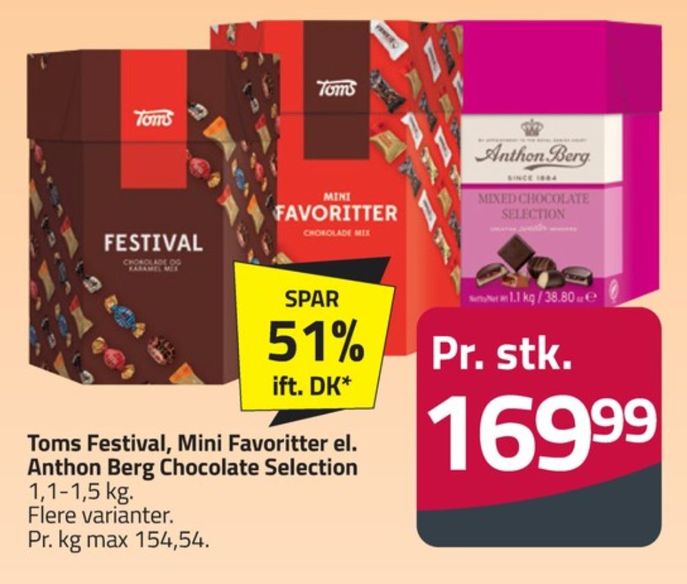 Toms Festival, Dessertchokolade