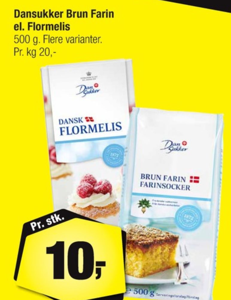Dansukker, Flormelis