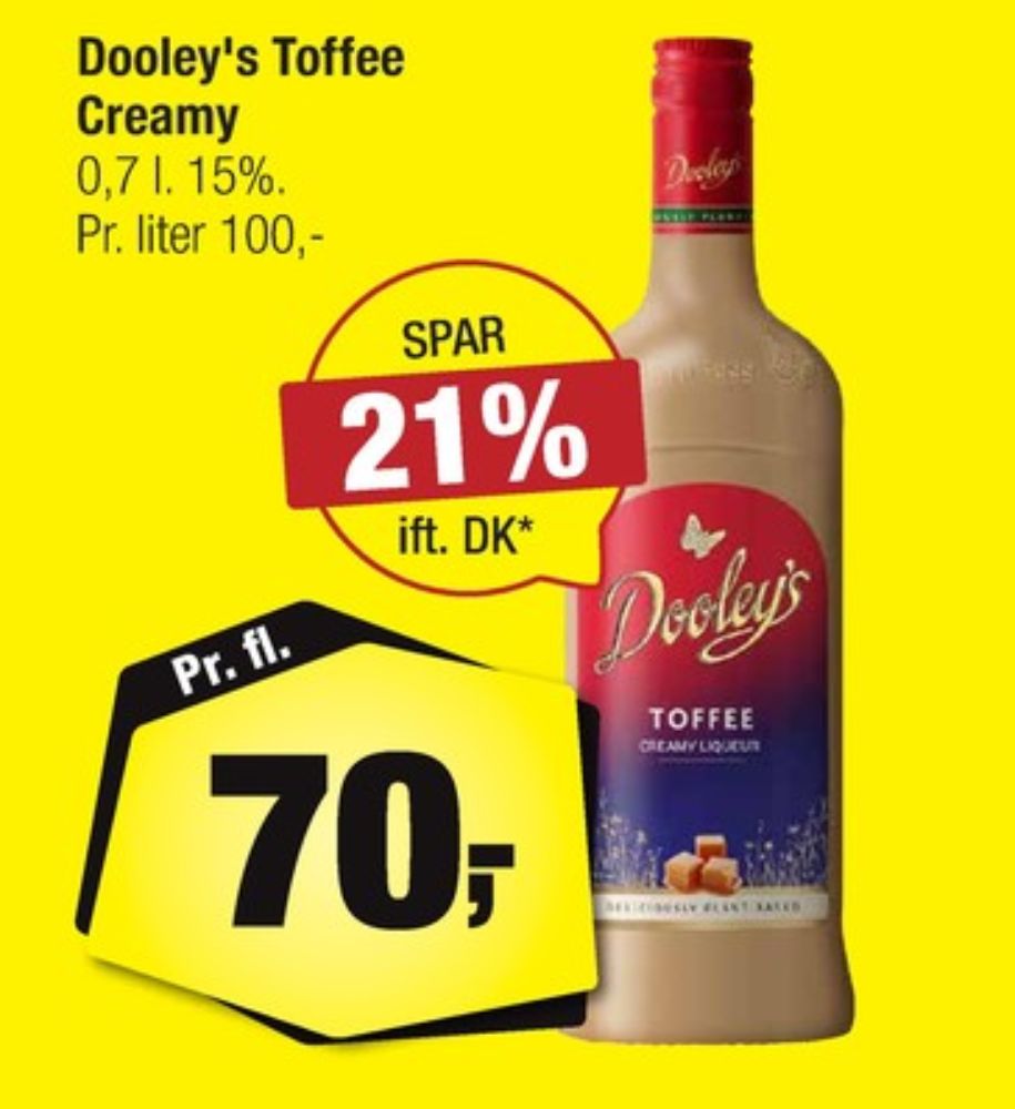 Dooleys Toffiee, Likør