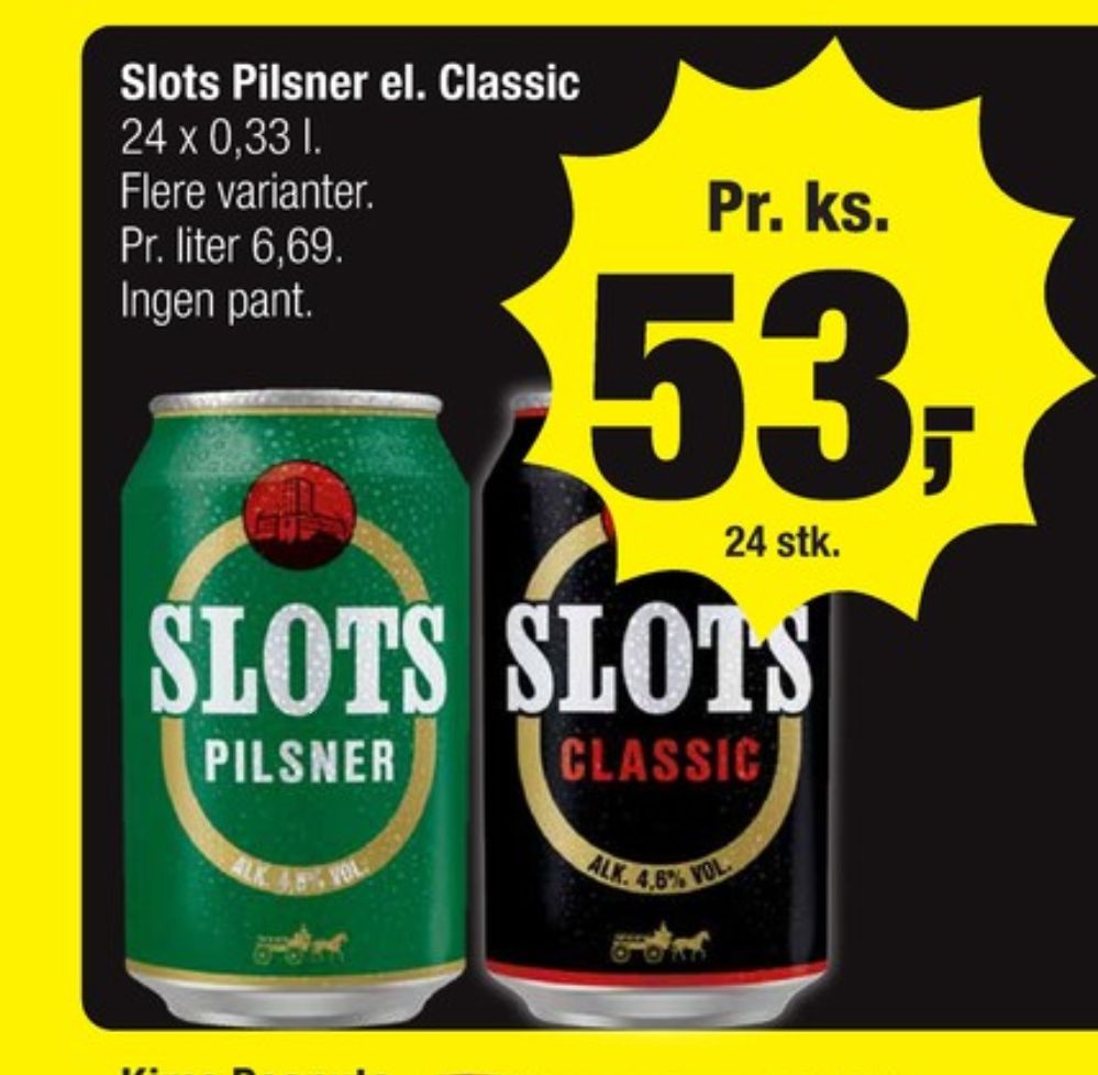 Slots Classic, Øl 24 pk.