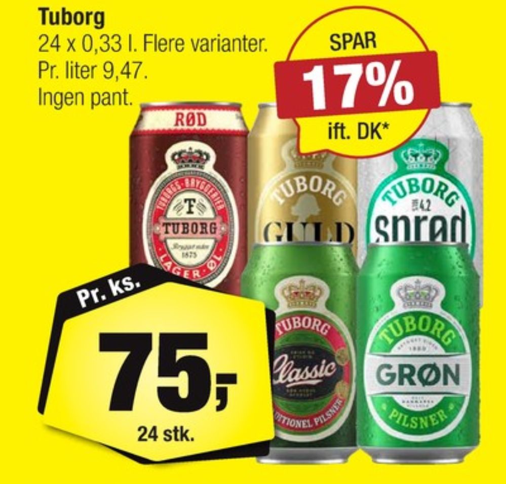 Tuborg Grøn, Øl 24 pk.