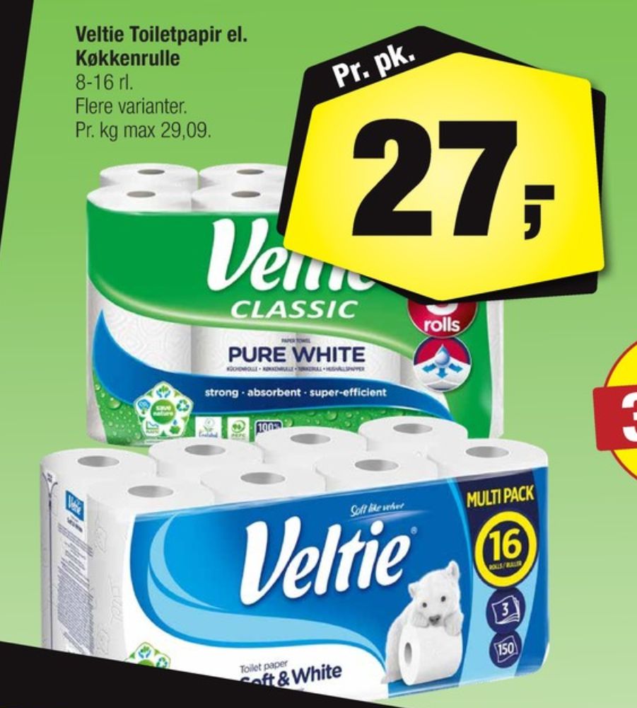 Veltie, Toiletpapir