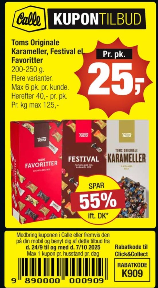 Toms Festival, Dessertchokolade