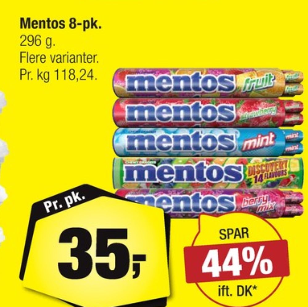 Mentos, Pastiller Strawberry
