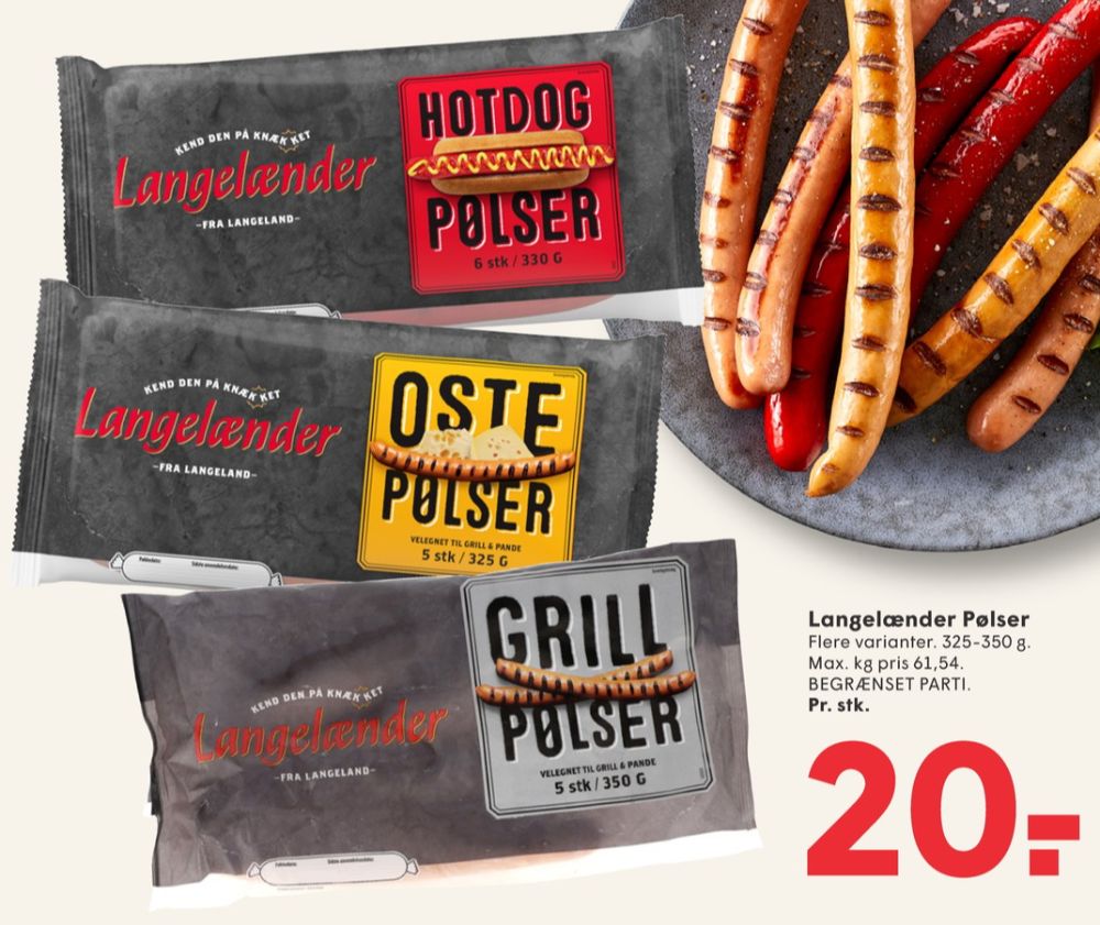 Langelænder, Grillpølser