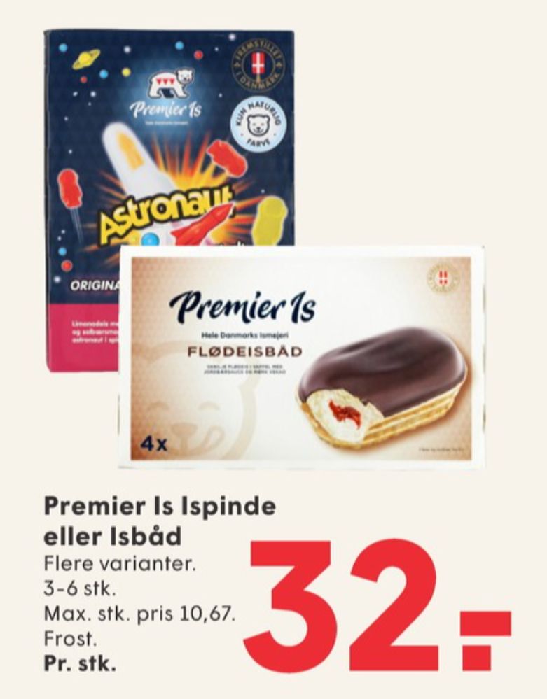 Premier, Astronaut ispinde