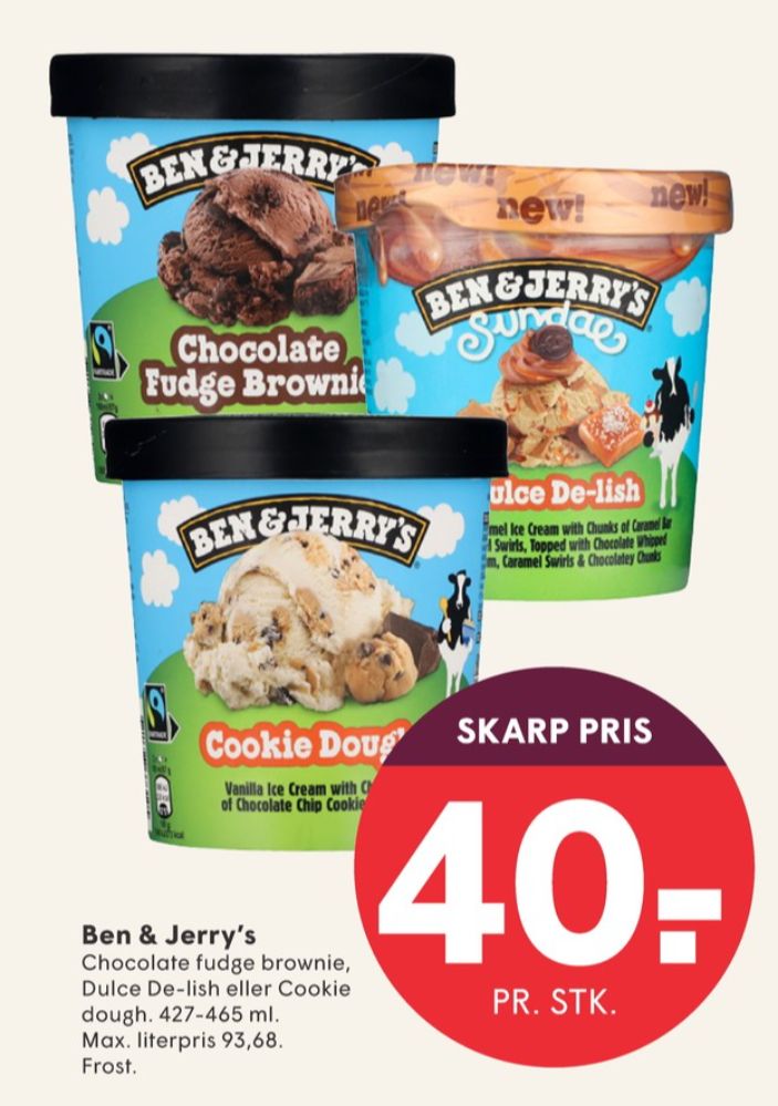 Frisko Ben & Jerry's, Sundae Dulce De-Lish is