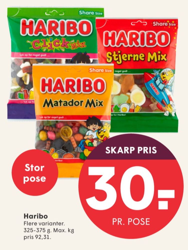 Haribo Stjernemix, Slikposer