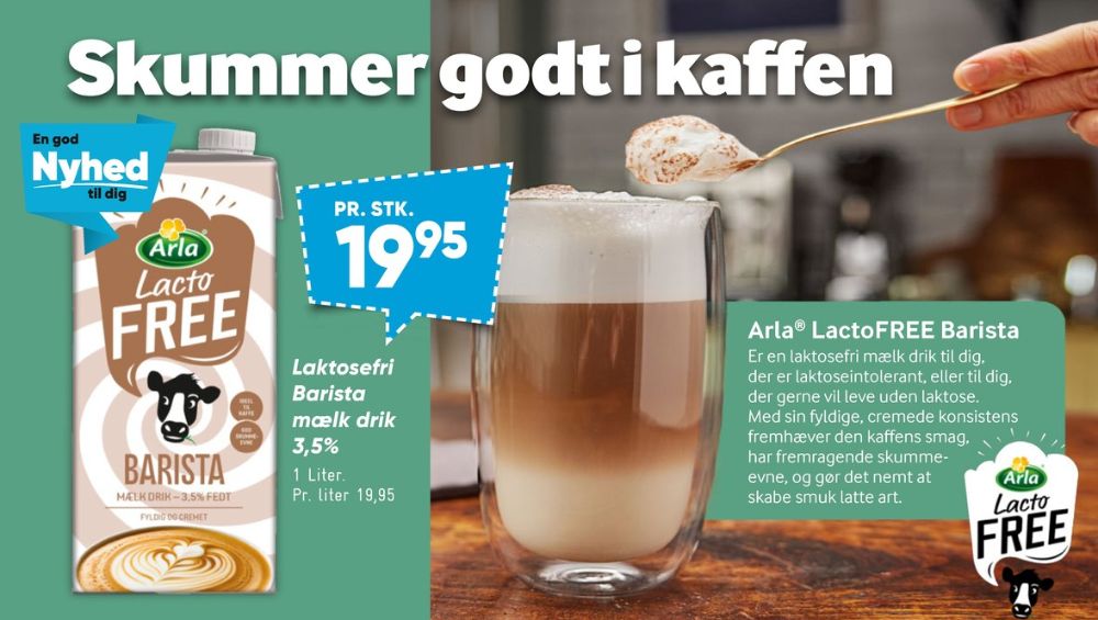 Arla Lacto FREE, Baristamælk