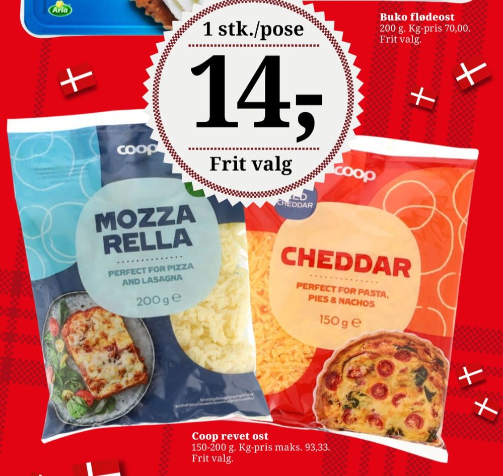 Coop, Revet ost Mozzarella