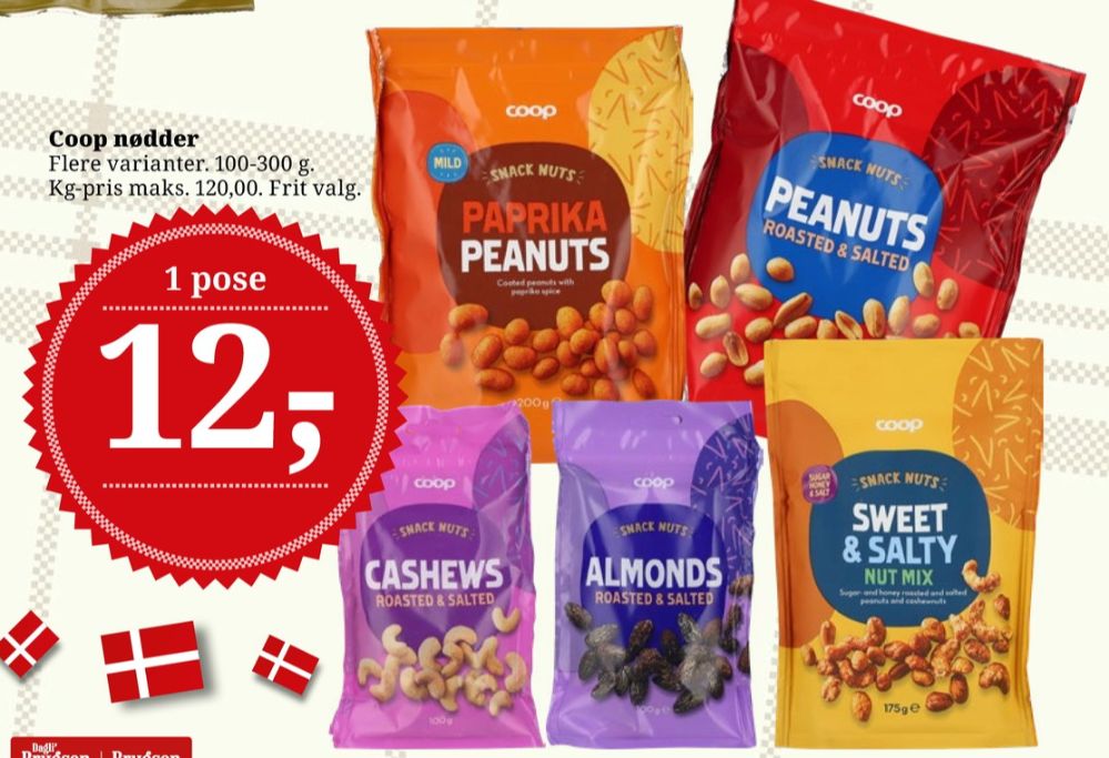 Coop, Peanuts ristede og saltede