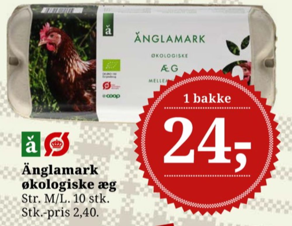 Änglamark, Økologiske æg M/L