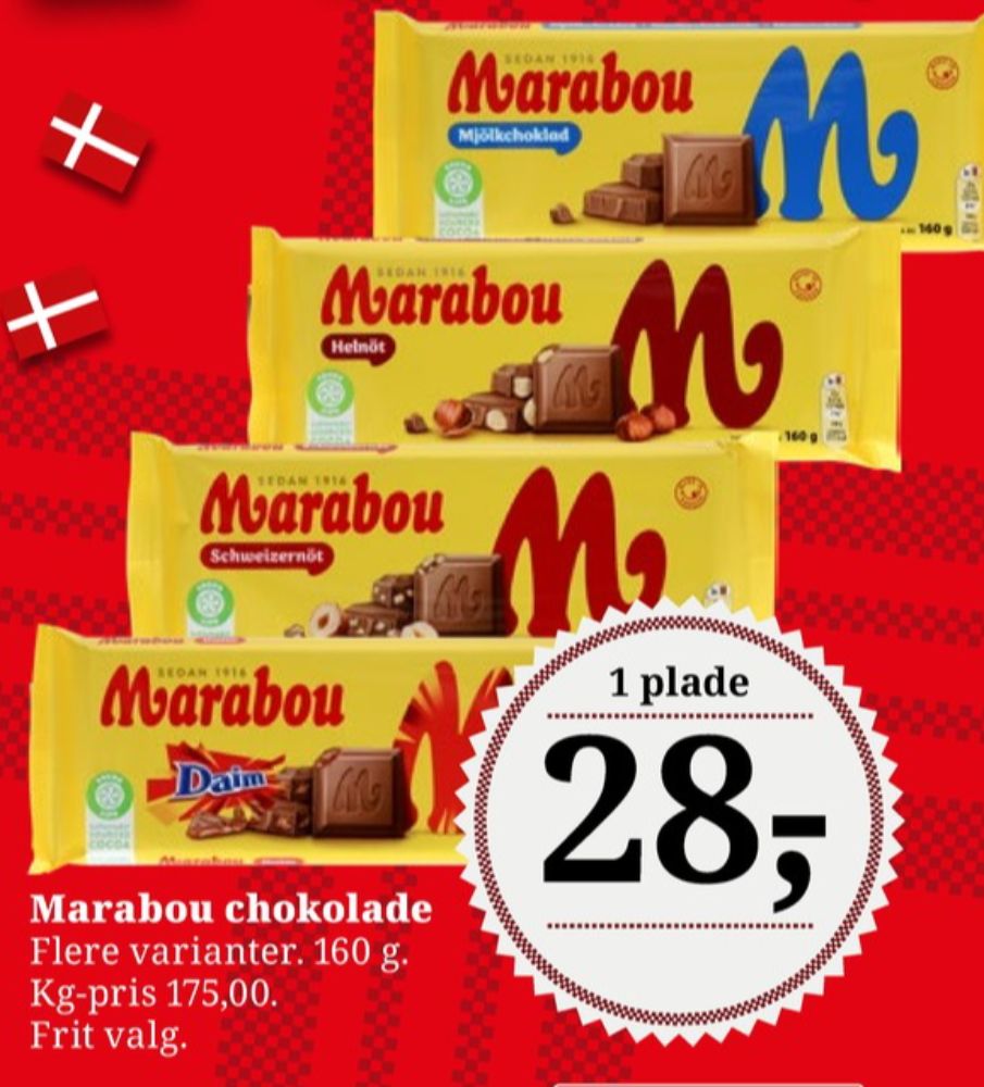 Marabou Daim, Chokoladeplade 
