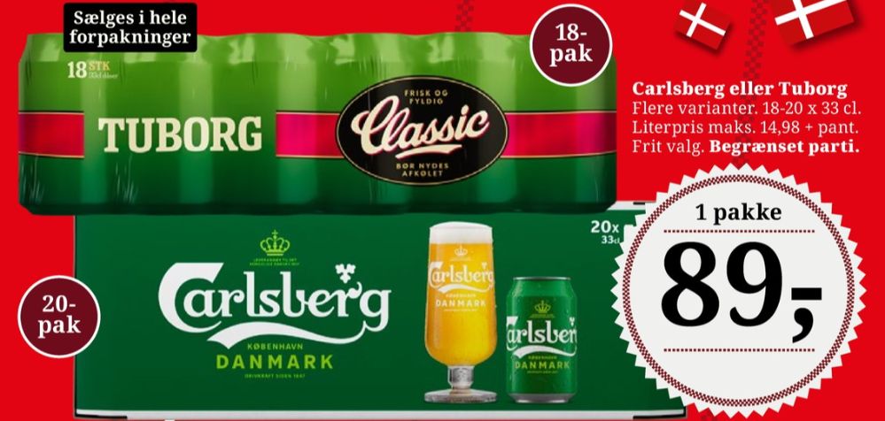 Tuborg Classic, Øl 18 pk.