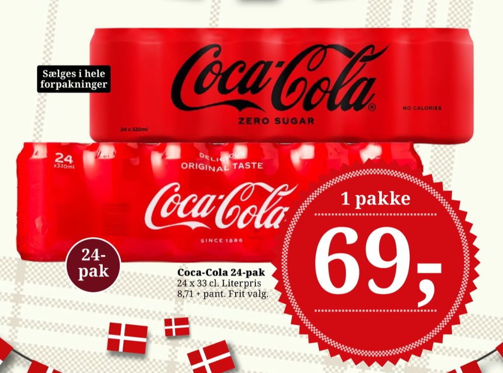 Coca Cola Zero, Cola 24 pk.