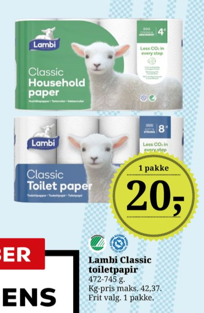 Lambi Classic, Toiletpapir