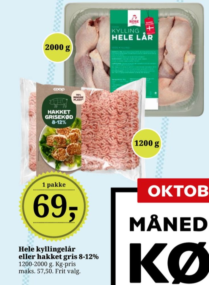 Coop, Hakket grisekød 8-12%