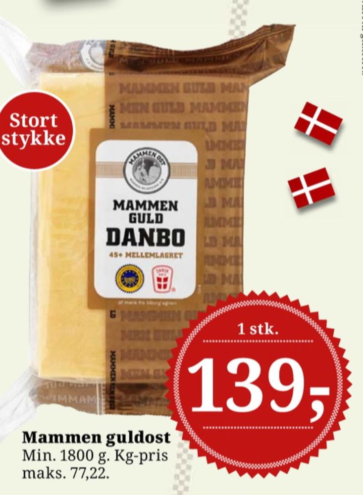 Mammen, Skæreost Danbo Guld Mellemlagret