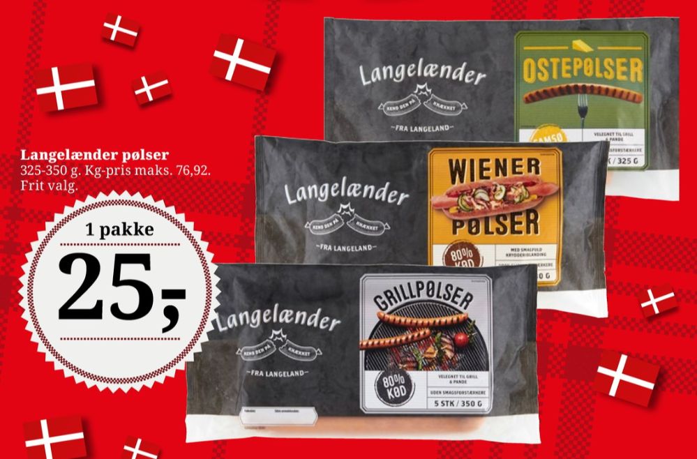 Langelænder, Grillpølser