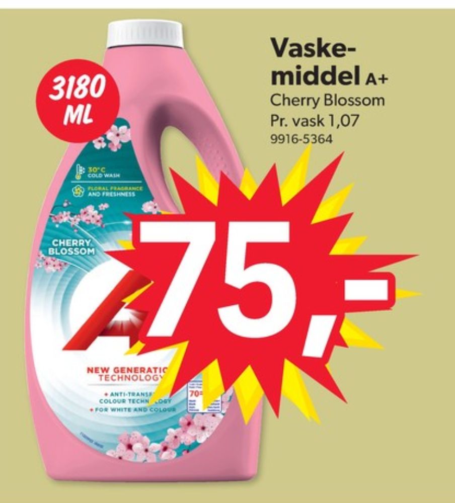 A+, Vaskemiddel-flydende
