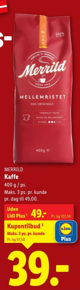 Merrild Mellemristet, Kaffe Formalet