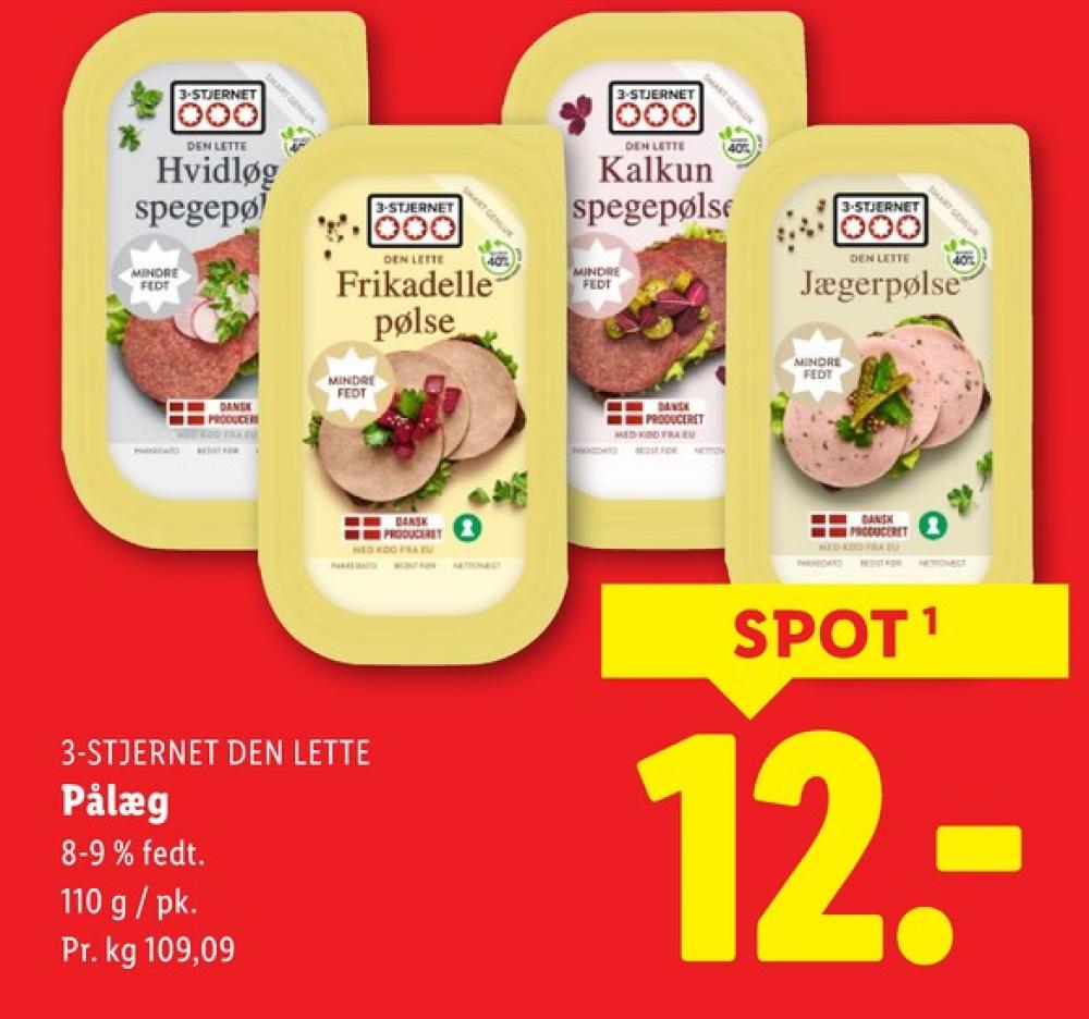 3-stjernet Gul bordpak, Jægerpølse - Den lette