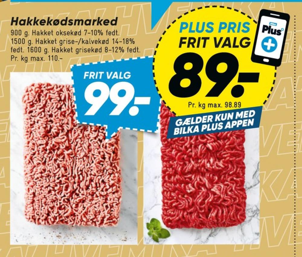 Hakket oksekød 7-10%