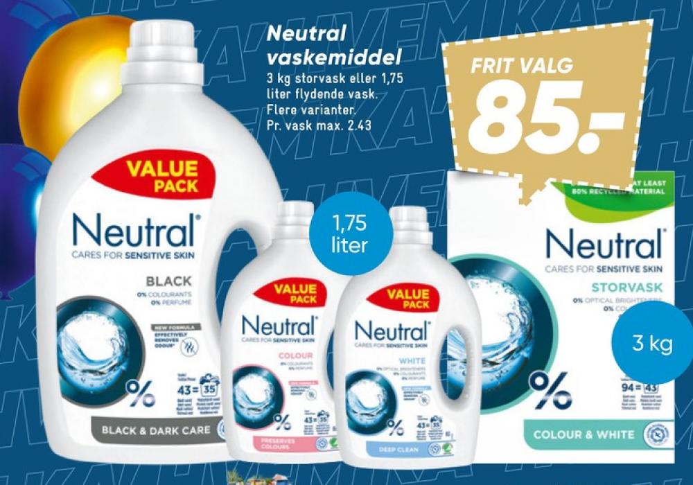 Neutral, Vaskepulver
