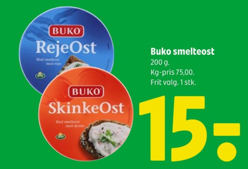 Buko Smelte, Smøreost Skinkeost