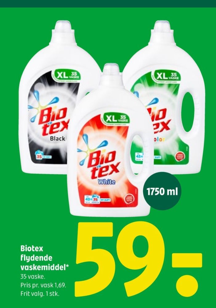 Biotex, Vaskemiddel-flydende