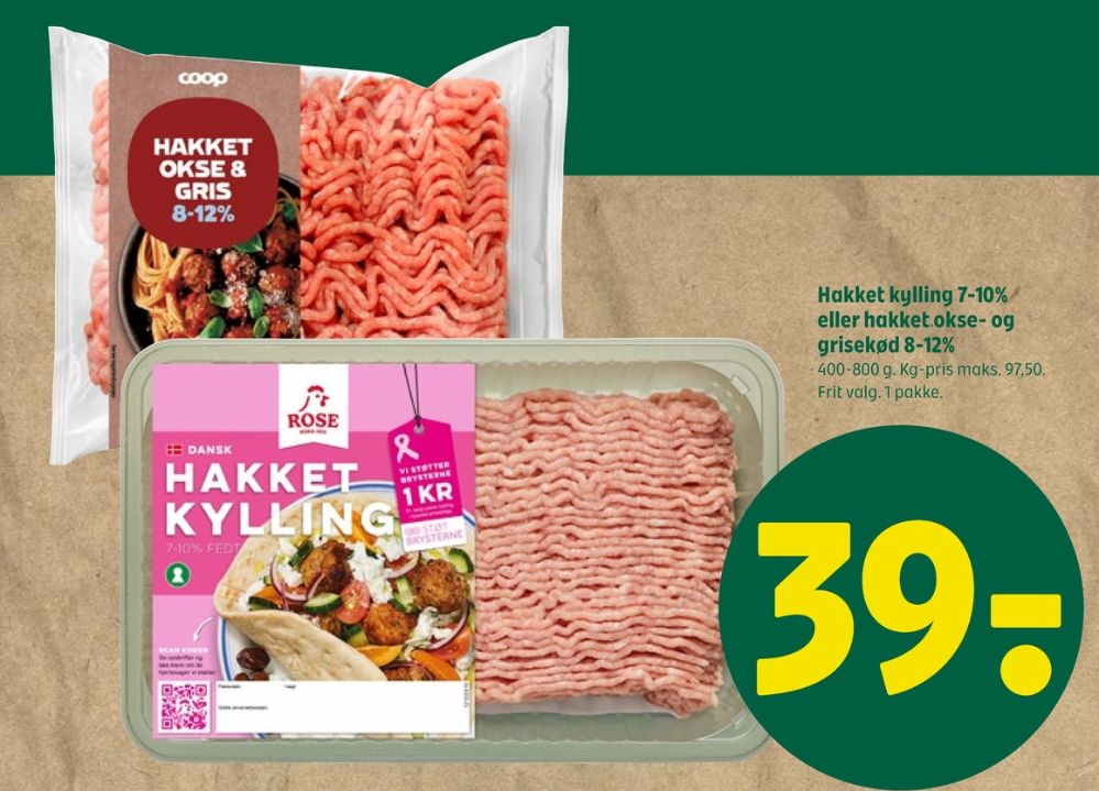 Coop, Hakket oksekød 8-12%
