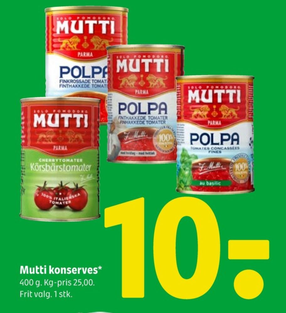 Mutti, Tomater