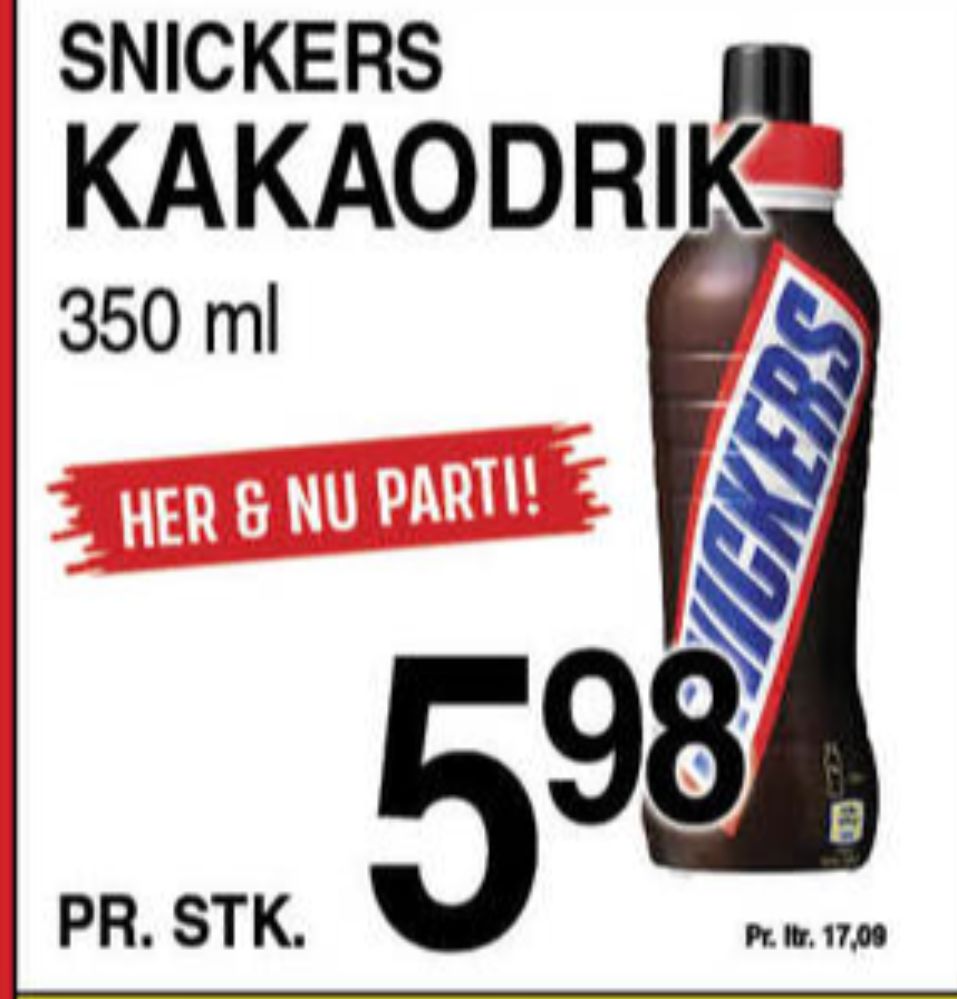 Snickers, Kakaomælk