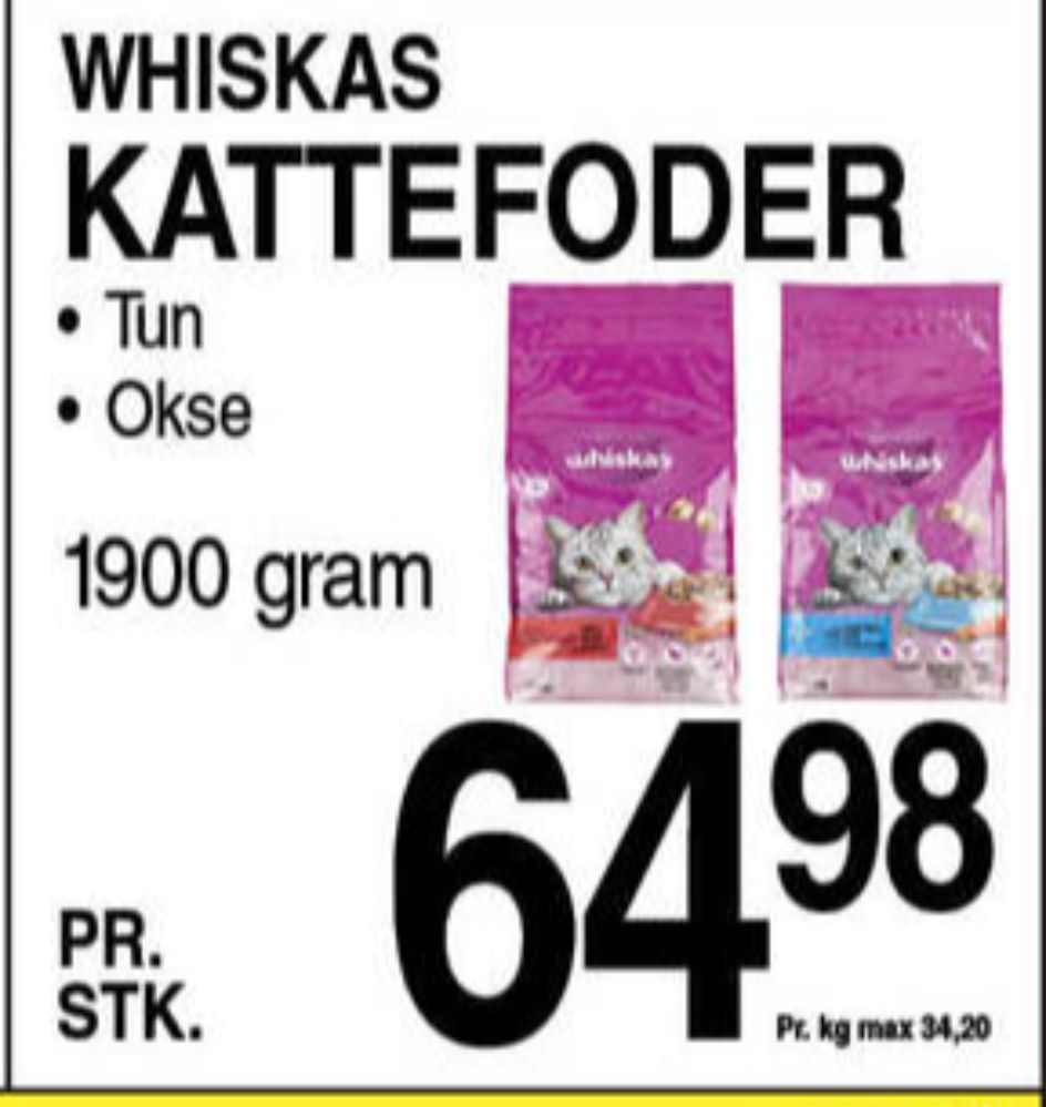 Whiskas, Kattefoder